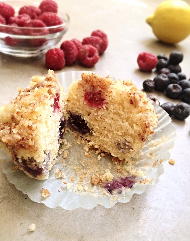 grain-free berry streusel muffin
