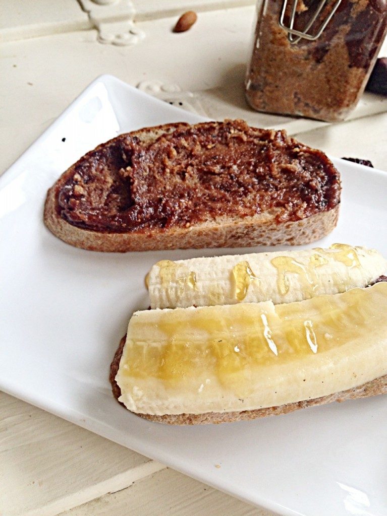 toast with fig butter and banana