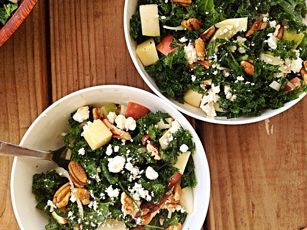 two fall kale salads