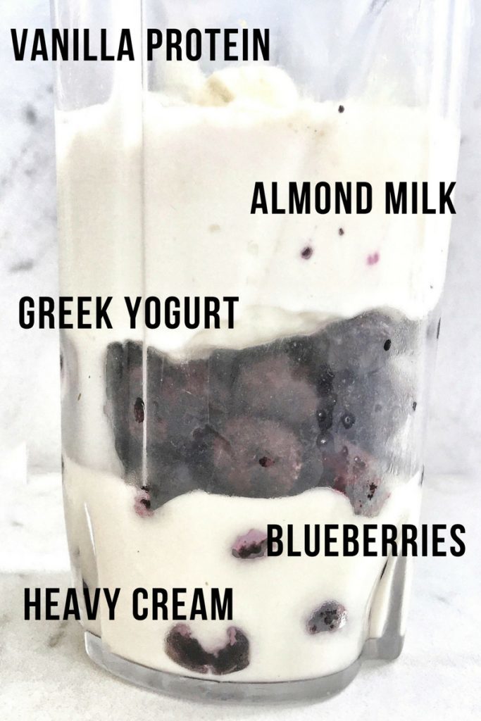 blueberries n' cream smoothie ingredients