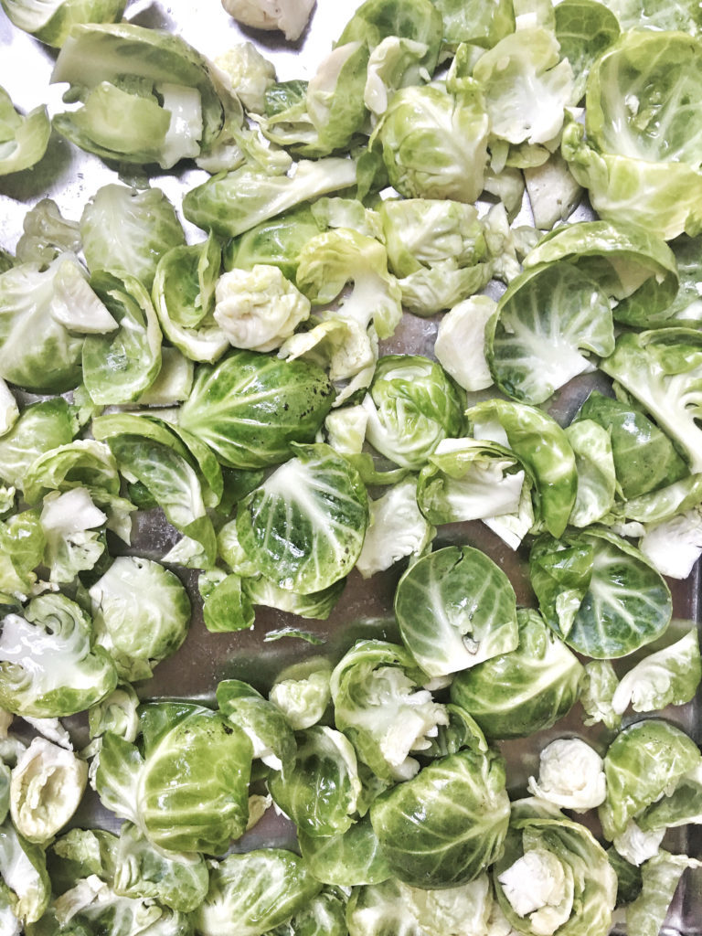 salt and vinegar Brussels sprouts
