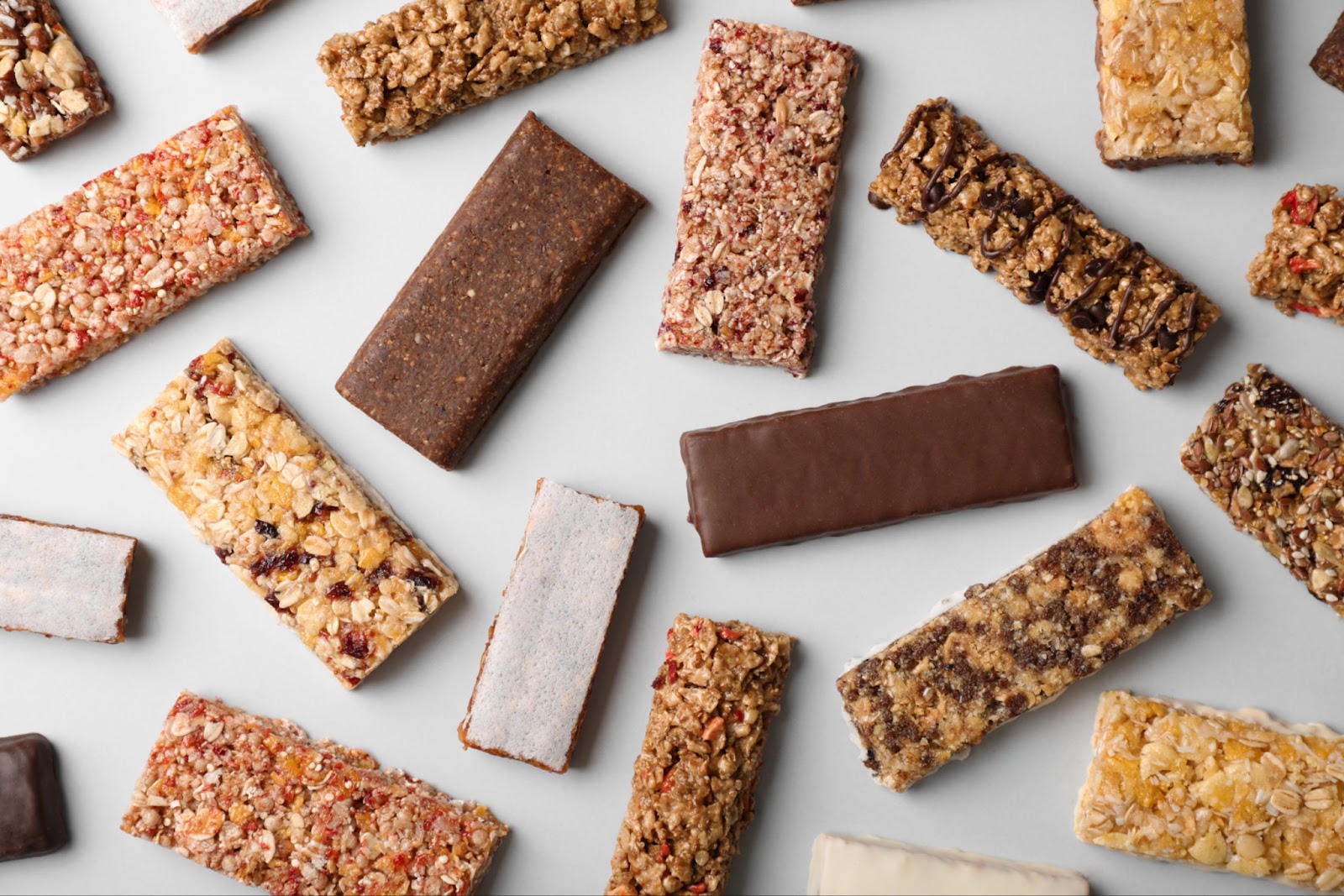 group of different protein bars